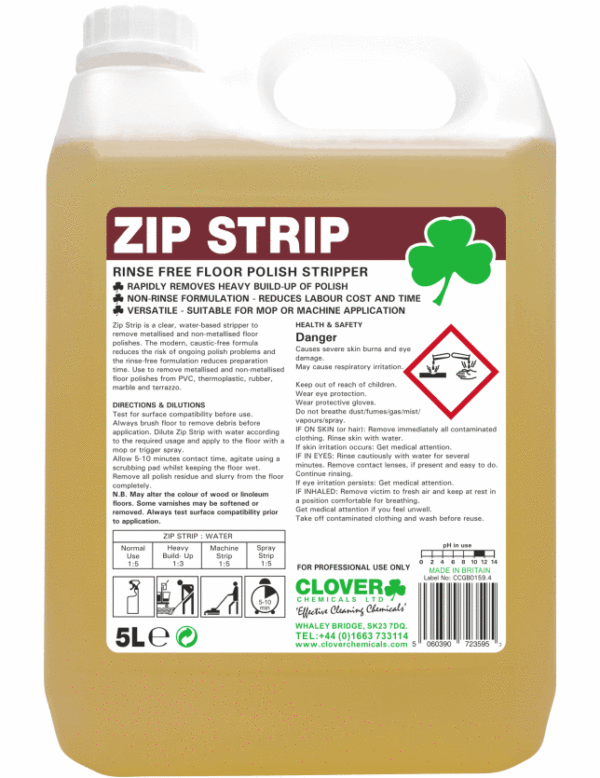 Clover Zip Strip Floor Polish Stripper