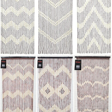 BEADED BAMBOO WOODEN DOOR CURTAIN SUMMER BLIND FLY CURTAIN SCREEN 180 X 90CM