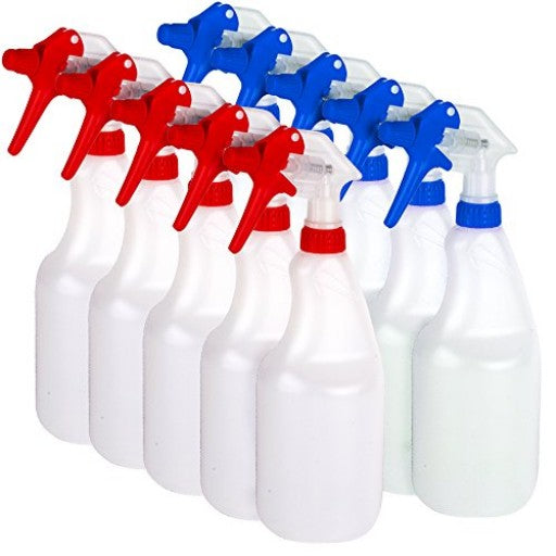 10 Pack of 750ml Trigger Spray Bottle Red