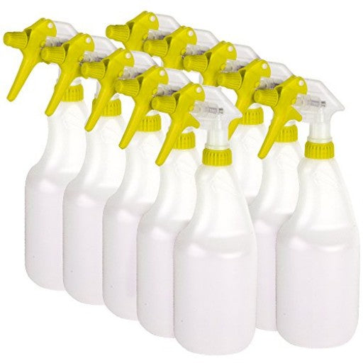 10 Pack of 750ml Trigger Spray Bottle Yellow