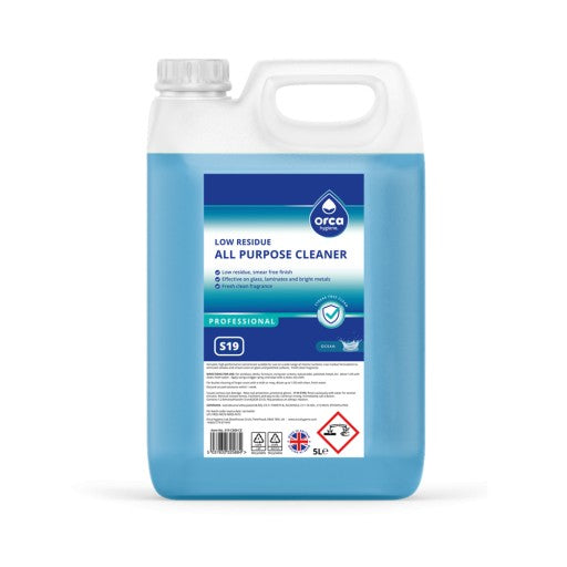 S19 Low Residue All Purpose Cleaner - Orca Hygiene